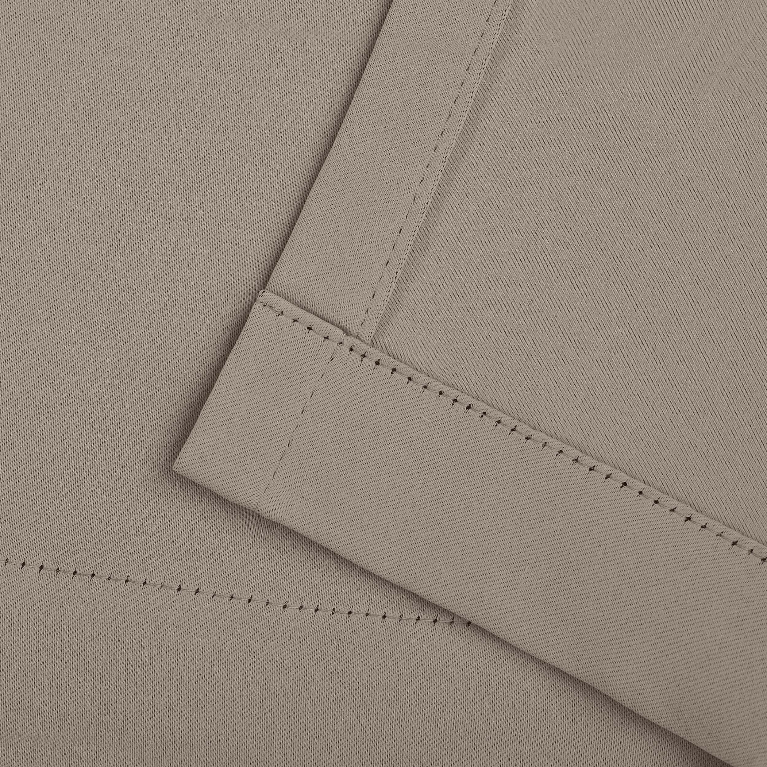 Superior Blackout Solid Light Filtering Grommet Curtain Panel Set, 46" x 84", Taupe
