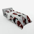 thumbnail image 3 of Ambesonne Ethnic Bedding Set 4 Pcs, Geisha Dolls Folkloric, Queen, Black Red, 3 of 3