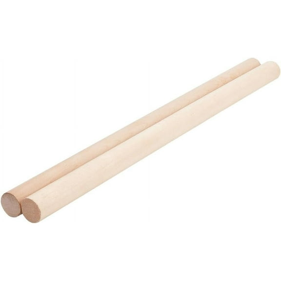 Wooden Sticks Dowel Rods for Building Model Material Supplies Round PapayaWhip 45x2.5cm