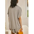 thumbnail image 6 of Richie House Women's Short Sleeve Pocket Sleepwear 2 Piece Pajama Knit Set Pj Lounge S-L RHW2914-A-L, 6 of 6
