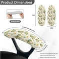 thumbnail image 6 of FKELYI Cactus Plant Floral Print Office Chair Slipcover with 2 Pcs Stretchable Armrest Covers High Back Swivel Boss Chair Protector Anti-Dust Armchair Decor, Large, 6 of 6