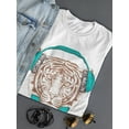 thumbnail image 3 of Hipster Retro Tiger T-Shirt Women -Image by Shutterstock, Female Large, 3 of 4