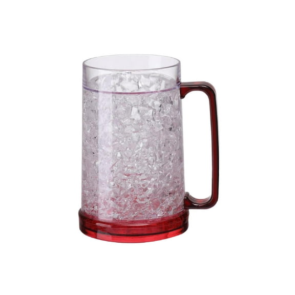 Freezer Ice Beer Mug Double Wall Gel Frosty Beer Cup Drinking Glasses Clear Cooling Wine Cup