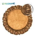 thumbnail image 4 of MAONAME 14" Antique Gold Charger Plates with Embossed Rims, Set of 6, Plastic Plate Chargers for Dinner Plates, Table Setting, 4 of 8