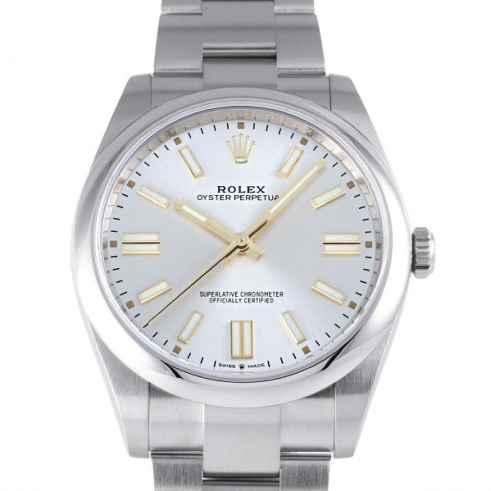Authenticated Used Rolex ROLEX oyster perpetual 41 124300 silver dial
