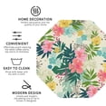 thumbnail image 4 of Pofeuu Tropical Flowers Print Leather Coasters Set of 6, Round Cups Mugs Mat Pad for Home Kitchen Heat Resistant Drink Coasters,Octagon, 4 of 7