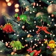 thumbnail image 3 of WaaHome 12 PCS Dinosaurs Christmas Ornaments for Kids Funny Wood Dinosaur Ornaments for Christmas Tree Decorations Wooden Farmhouse Dinosaur Figures Decorative Hanging Ornaments Christmas Kids Gifts, 3 of 7
