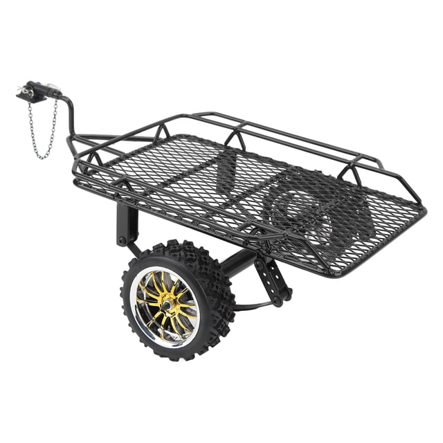 Trailer Car , RC Small Trailer Decorative Practical Iron Rubber Enough Storage Space For Ornament Black,Red