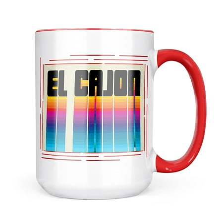 

Neonblond Retro Cites States Countries El Cajon Mug gift for Coffee Tea lovers