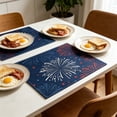 thumbnail image 6 of 4th of July Placemats Set of 4, Patriotic American Flag Table Mats, Independence Day Red White Blue Washable Heat Resistant Place Mats for Dining Table Kitchen Decor, 6 of 6
