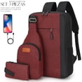 thumbnail image 2 of Mochila Shendy Vendy Backpack Impermeable Set De 3pzs Con Riñonera Y Puerto Usb, 2 of 6