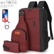 thumbnail image 2 of Mochila Shendy Vendy Backpack Impermeable Set De 3pzs Con Riñonera Y Puerto Usb, 2 of 6