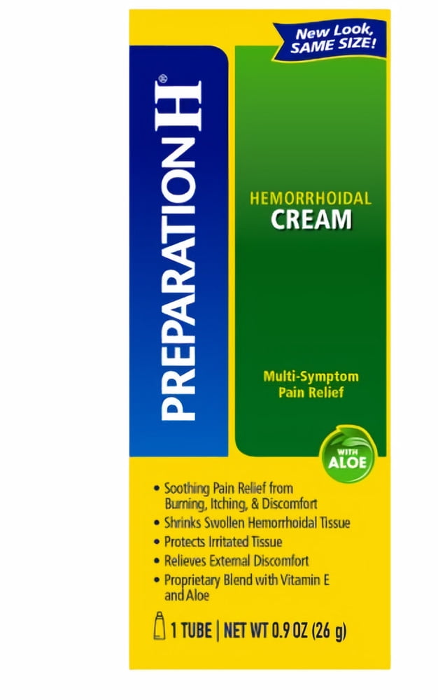 Preparation H 0.9 Oz Hemorrhoidal Cream Multi Symptom Pain Relief (Pack of 12)