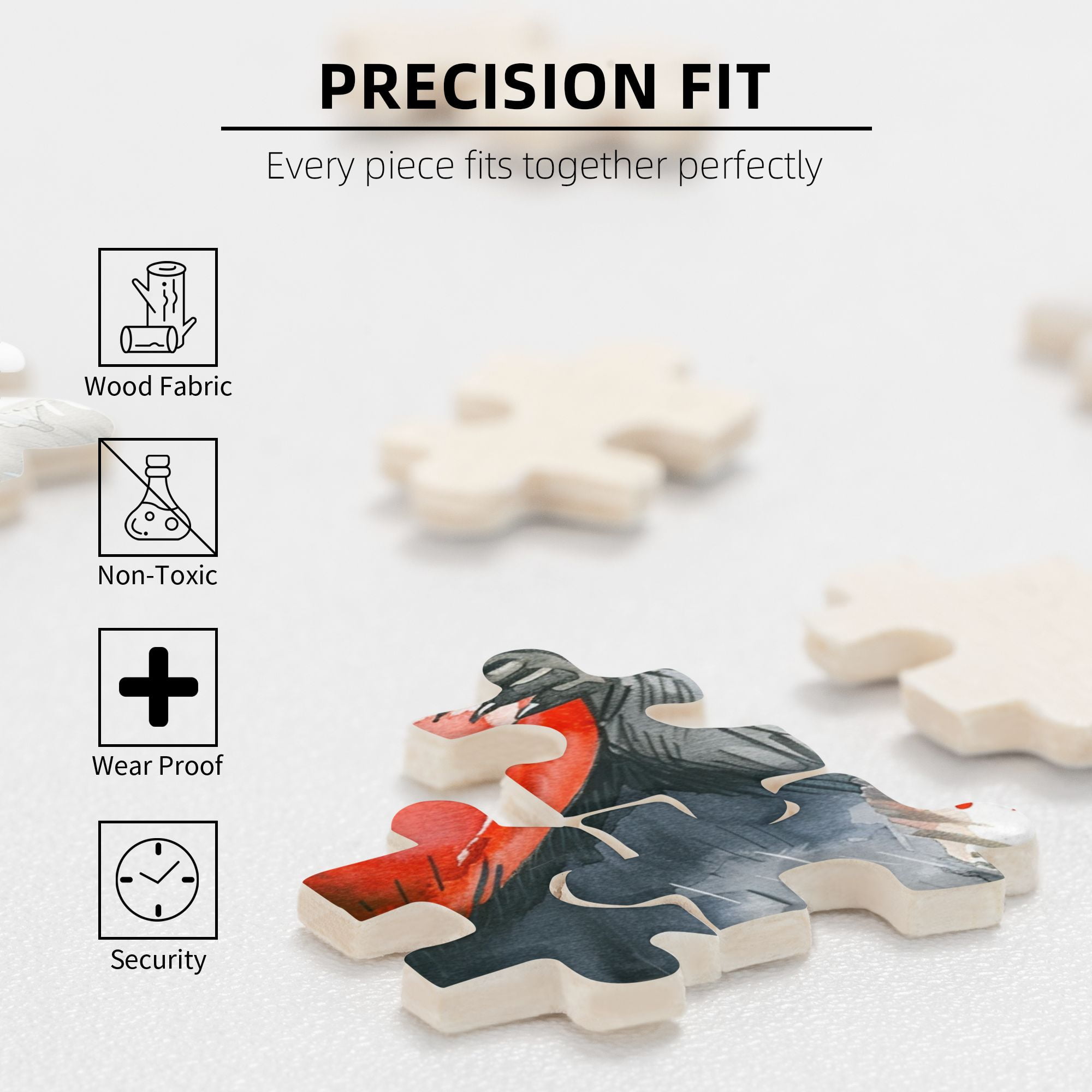 1000 pcs Raccoon's Love Wooden Puzzle 1000 Piece,Stress relieving pleasure,Unique Artwork for Animal,Creative Activity Hobbies for Adults,Impossible Hard Difficult Challenging Puzzles for Adults