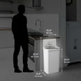 thumbnail image 7 of 13.2 Gallon White Plastic Sensor Trash Can Durable Dent-Proof 50 L Rectangular Slim Bin, 7 of 7