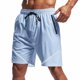 thumbnail image 3 of Pantalones Elásticos de la Cintura de los Hombres de Color Sólido Moda Casual con Bolsillos Encaje de la Cintura Pantalones Cortos, Pantalones Cómodos para Diarios, 3 of 8