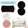 thumbnail image 3 of 5 Pieces Knit Wide Winter Headbands for Women,Crochet Turban Headbands for Women, Stretch Knit Wide Headbands Winter Ear Warmer Thick Head Band,Head Warmer for Women Soft, 3 of 8