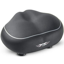 X WING Evoride Noseless Bike Seat for Men & Women - Extra Thick Bike Seat Cushion - Bicycle Seat Fits City, Electric, Stationary, & Peloton Bikes - Bike Saddle Eliminates Numbness & Ensures Stability