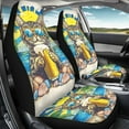 thumbnail image 2 of Binienty Funny Cat Car Seat Covers Front Seats Only Auto Front Seat Covers Stretchy Fabric Automobile Seats Protector Removable Auto Interior Set for SUV Truck Sedan, 2 of 8