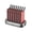 red, variant on Domars 22.5W Portable Charging Station, with 8Pcs 10,000mAh Portable Power Banks and 4 USB Charging Ports, Ideal for Homes, Offices, Hotels, Restaurants, and Parties