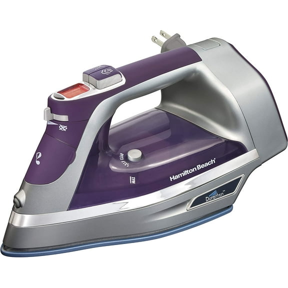 Hamilton Beach Durathon Digital Retractable Cord Iron, Purple