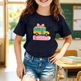 thumbnail image 2 of JCCXIN Toddler Baby Girls First Day Of School Tee Shirts Back To School Clothes Pencil Bus Graphic Tops Crew Neck Short Sleeve Loose Fit Sweet Street Casual Daily Wear,Black,1-2 Years, 2 of 4