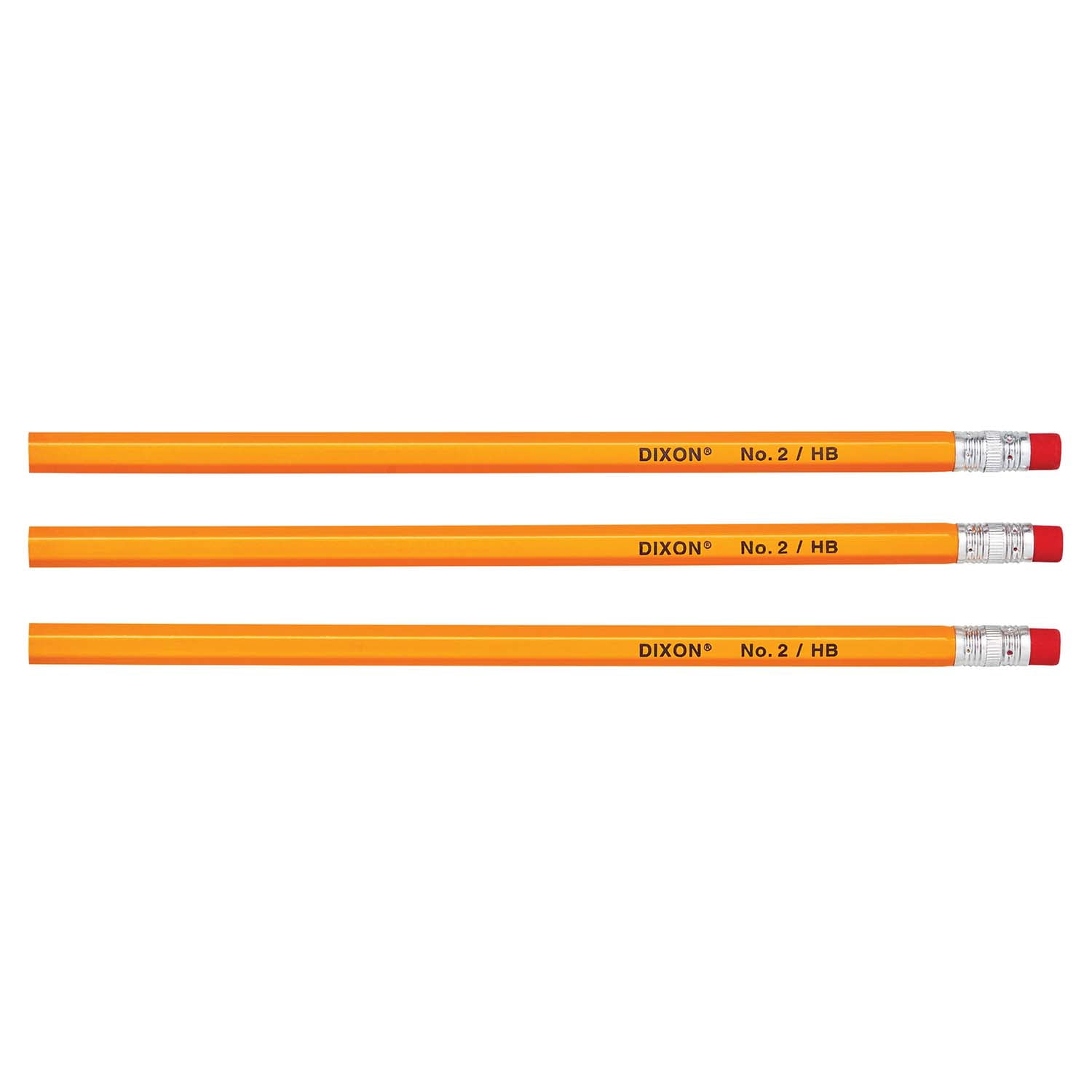 Dixon No. 2 Pencils, Yellow, 12 Per Box, 12 Boxes