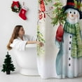 thumbnail image 5 of Snowman Christmas Bathroom Shower Curtain Winter Snowflake Cardinal Bird Linen Waterproof Washable Shower Curtains for Bathtub Bath Decor with Grommets and Hook 36 X 72 Inch, 5 of 8