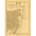 thumbnail image 2 of Vintage Maps 18x24 White Modern Wood Framed Museum Art Print Titled - Fort Sumter and Wagner 1863, 2 of 4