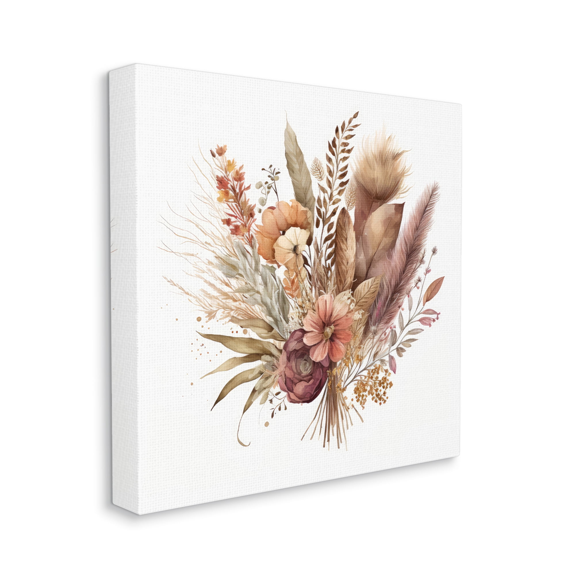 Stupell Industries Mixed Fall Botanicals Botanical & Floral Painting Gallery Wrapped Canvas Art Print Wall Art, 30 x 30