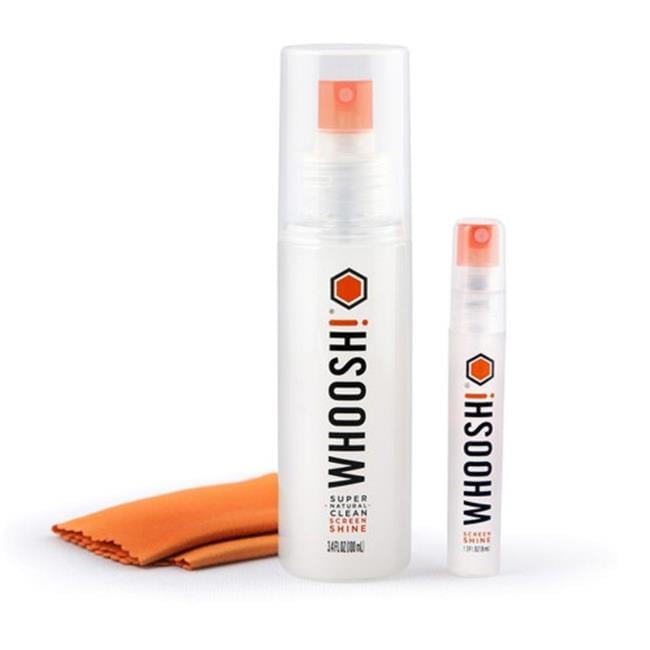 Whoosh  Duo 100ml Desk Bottle And 8ml Pocket Bottle With Cloth