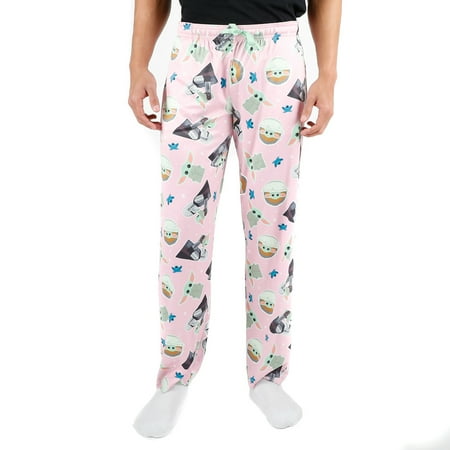 

Star Wars Grogu Baby Yoda Character All Over Print Women s Pink Sleep Pajama Pants-L