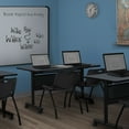 thumbnail image 2 of Regency Kobe 60 x 30 in. Flip-Top Privacy Nesting Table- Grey, 2 M Stack Chairs- Black, 2 of 7