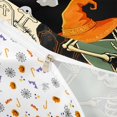 thumbnail image 4 of Homewish Cartoon Halloween Skeleton Witch Hat Twin Duvet Cover,Tomb Ghost Pattern Twin Bedding,Black Green Orange,Halloween Reversible,2 Pieces,1 Duvet Cover and 1 Pillowcase, 4 of 6