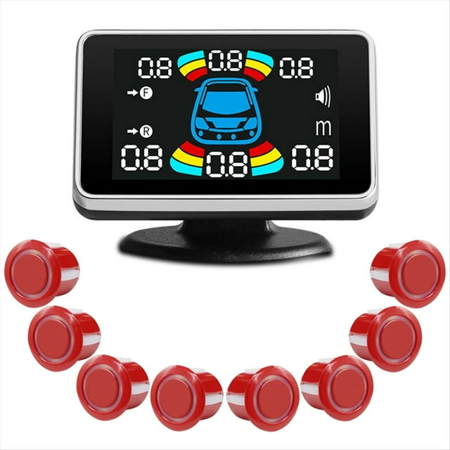 8 Sensor de Aparcamiento Parktronic Radar de Marcha Atrás para Automóvil Electrónica Detector Automático Trasero Kit de Asistencia de Marcha Atrás Zumbador D