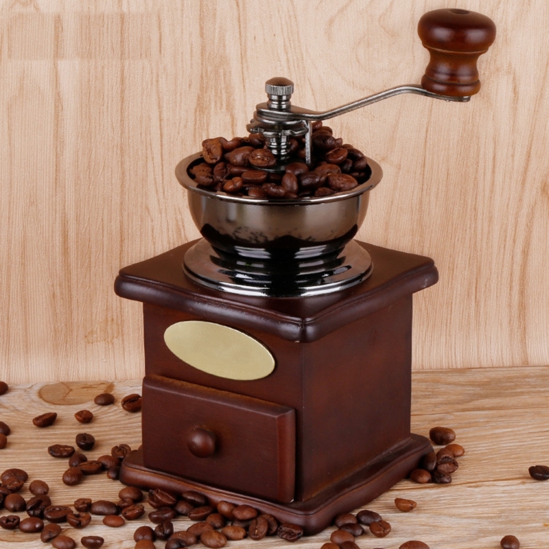 Elegant Espresso Machine with Adjustable Coarseness Space Saving Hand Operated Grinder Home Coffee Accessories