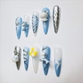 thumbnail image 2 of Pure Handmade Press on nails, JC Press On Nails Kit , Short Length Nail Press Ons, Durable, Easy Application, Stylish Impress Press On Nails,Perfect for Daily Wear & Special Occasions（E21 M）, 2 of 5