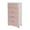 Pink, variant on 6 Drawers Dresser Chest, Freestanding 5-Layer Plastic Storage Cabinet Tower with Lock and Wheels for Living Room Bedroom Children's Room Pink