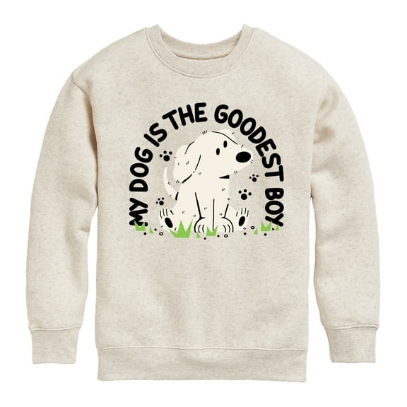 Instant Message - Goodest Boy - Toddler & Youth Crewneck Fleece Sweatshirt