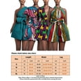 thumbnail image 2 of Uhndy Women Sexy V-Neck African Rompers Jumpsuit Floral Dashiki Ankara Boho Beach Short Sleeveless African Playsuit Leaf XL, 2 of 6