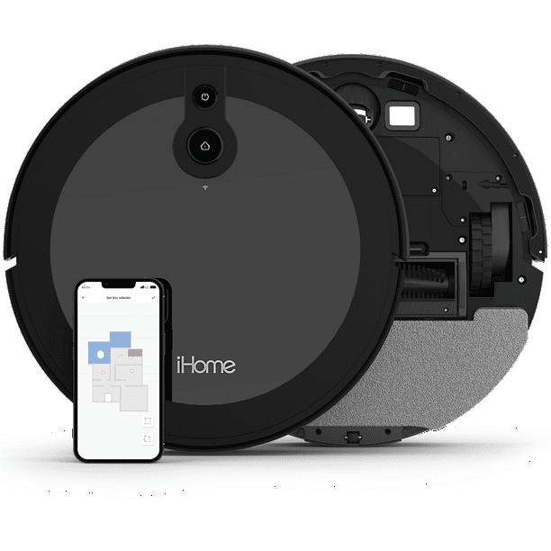 iHome AutoVac Luna 2-in-1 Robot Vacuum and Vibrating Mop with Front Laser  Navigation, Strong Suction & App Control - Walmart.com