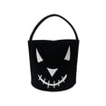 thumbnail image 2 of Halloween Candy Bag Large Capacity Felt Pumpkin Ghost Storage Basket 7.9x7.1in with Handle for Trick or Treat Party by OVFUIZ, 2 of 6