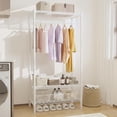 thumbnail image 3 of Garvee 3-Tier Metal Clothes Rack, Adjustable Garment Rack,  1 Hanger Rod, 35.4" x 17.7" x 68.9", White, 3 of 7
