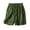 Green, variant on FLMEI Womens Cotton Linen Shorts Drawstring Elastic Waist Hollow Lace Shorts Women's Summer Comfy Wide Leg Shorts Pants M-3XL