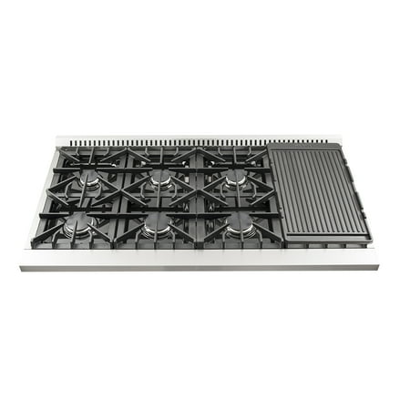 Forno Appliances - Galiano Alta Qualita 6.58 Cu. Ft. Freestanding Double Oven Gas Range with Convection Oven - Stainless Steel