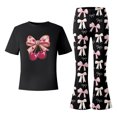 thumbnail image 5 of MuXiKeJi Clothes valentine day outfit for girls,Girls Clothing Sets Graphic Print Trendy Hooded Sweatshirt Top Pocket Elastic Waist Pants Clothing Sets Tracksuit, 5 of 5
