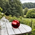 thumbnail image 4 of Pawsdot Dark Red Stainless Steel Gazing Globe Reflective Outdoor Decor, 4 of 8