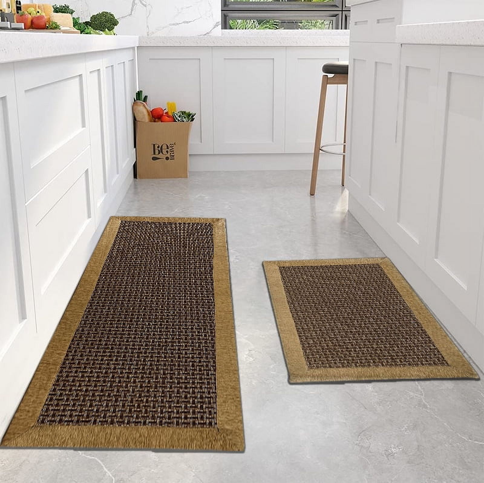 Namzi Bathroom Rug Mat , Non-Slip Plush Shaggy Bath Carpet, Machine Wash Dry, Bath Mats for Bathroom Floor, Tub and Shower, Bathroom Runner Bathmat Accessories Decor 19*47inch(Brown)