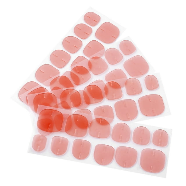 2 Feuilles 48 Pcs Autocollant de Colle pour Ongles Double Face Gelée Transparent Flexible Faux Embouts d'Ongles Colle Adhésive pour Ongles avec Outil de Manucure