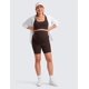 thumbnail image 3 of Shorts CRZ YOGA Butterluxe Maternidad 15 cm Sobre la Panza Marrón XS, 3 of 5